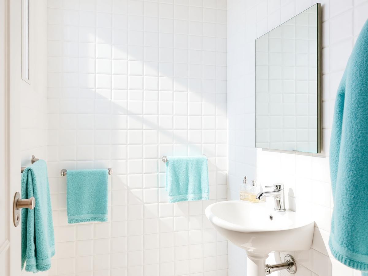 Clean, bright home bathroom